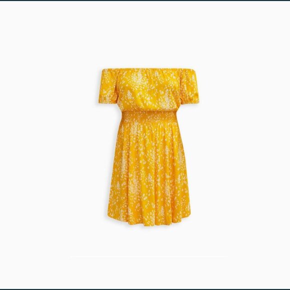 TWO NWT Torrid Mini Lenny Smocked Off-Shoulder Dresses 4X - Picture 10 of 14